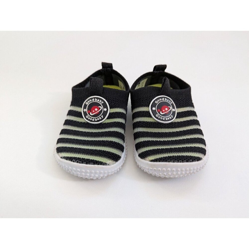 Good Baby Striped Knit Shoes Size 3.5 Non Slip